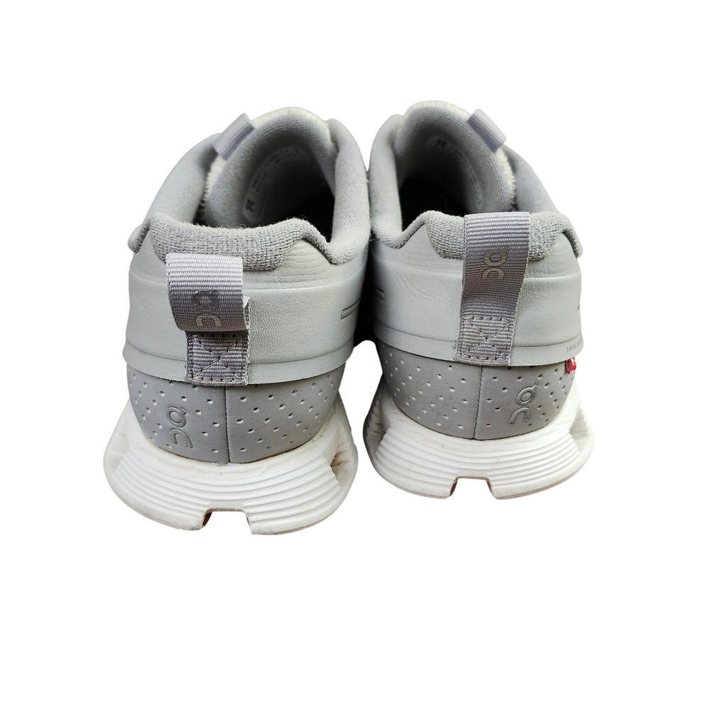 On Cloud Hi Edge Glacier Mens 11.5 Running Shoes Grey White Gum Sole Sneakers - Picture 8 of 12
